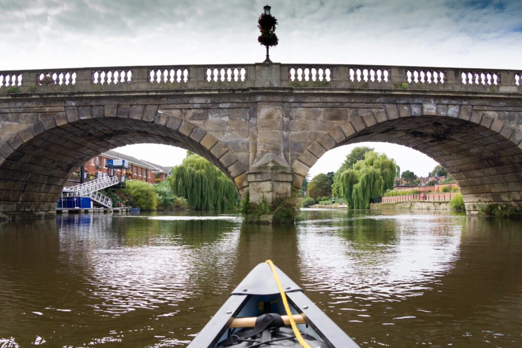 Travelling through Shropshire was never so tranquil…just two of you and a blue canoe