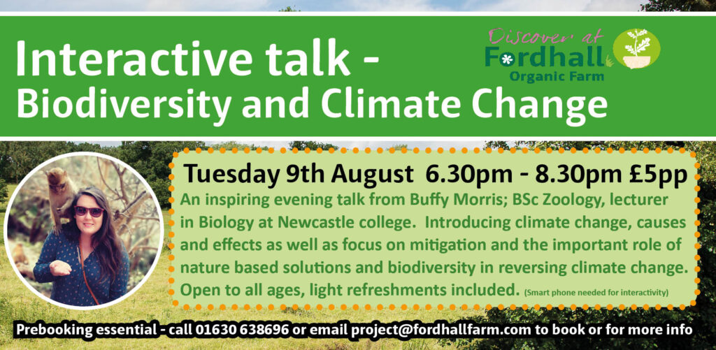 Interactive Biodiversity and Climate Change Talk at Fordhall Organic Farm
