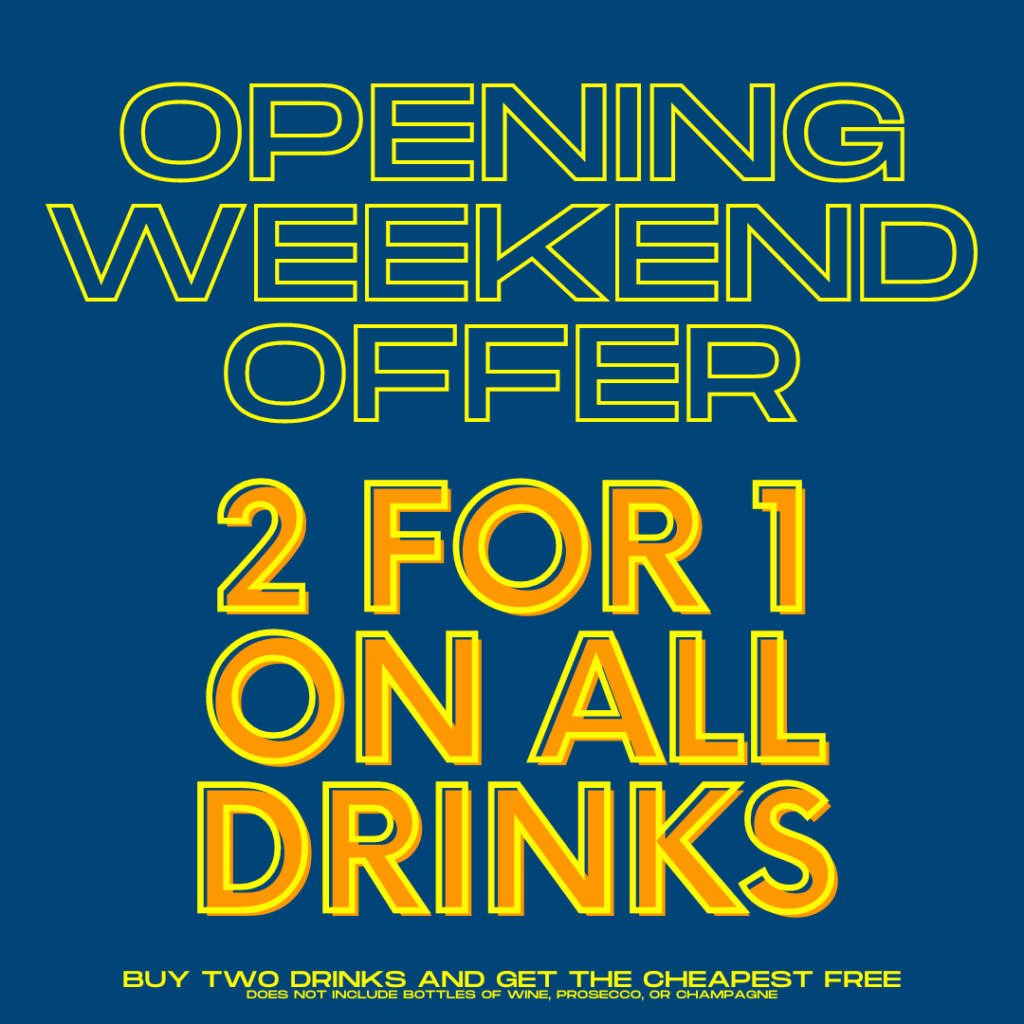 Sabrina Season Opener, 2 for 1 on all drinks