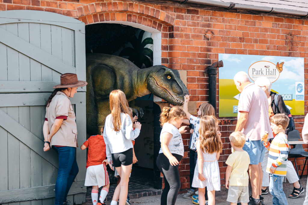 Dinosaurs Head for Park Hall Countryside Experience