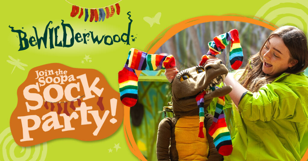Join the Soopa Sock Party at BeWILDerwood this May Half Term!