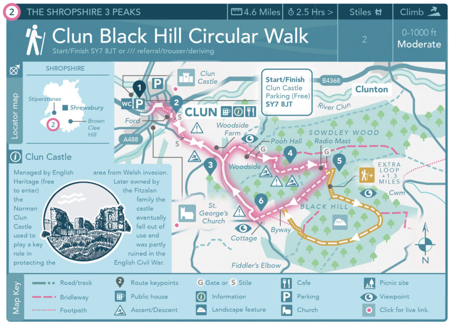 Clun Black Hill Circular Walk Route | Visit Shropshire